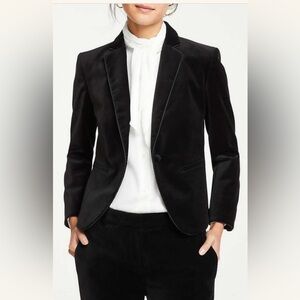 Ann Taylor Black Velvet Blazer and Pants Set